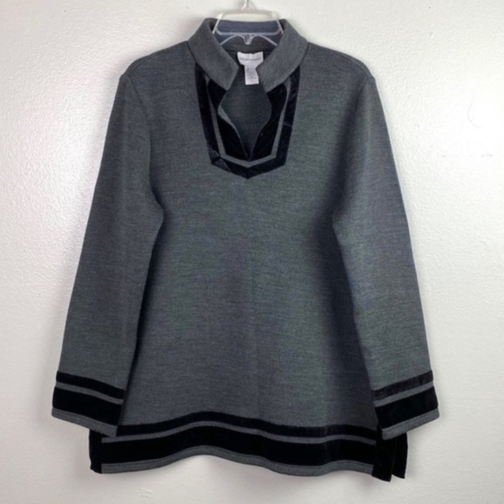 Soft Surroundings | Runway Pullover Velvet Top L